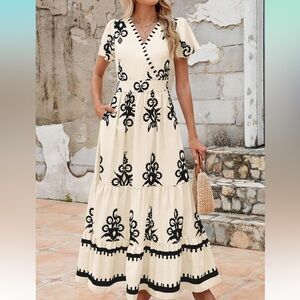 PrettyGarden Black and White Dress